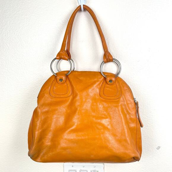 Latico Womens Bag Genuine Leather Orange Oversized Slouchy Hobo Shoulder Boho - Picture 1 of 16